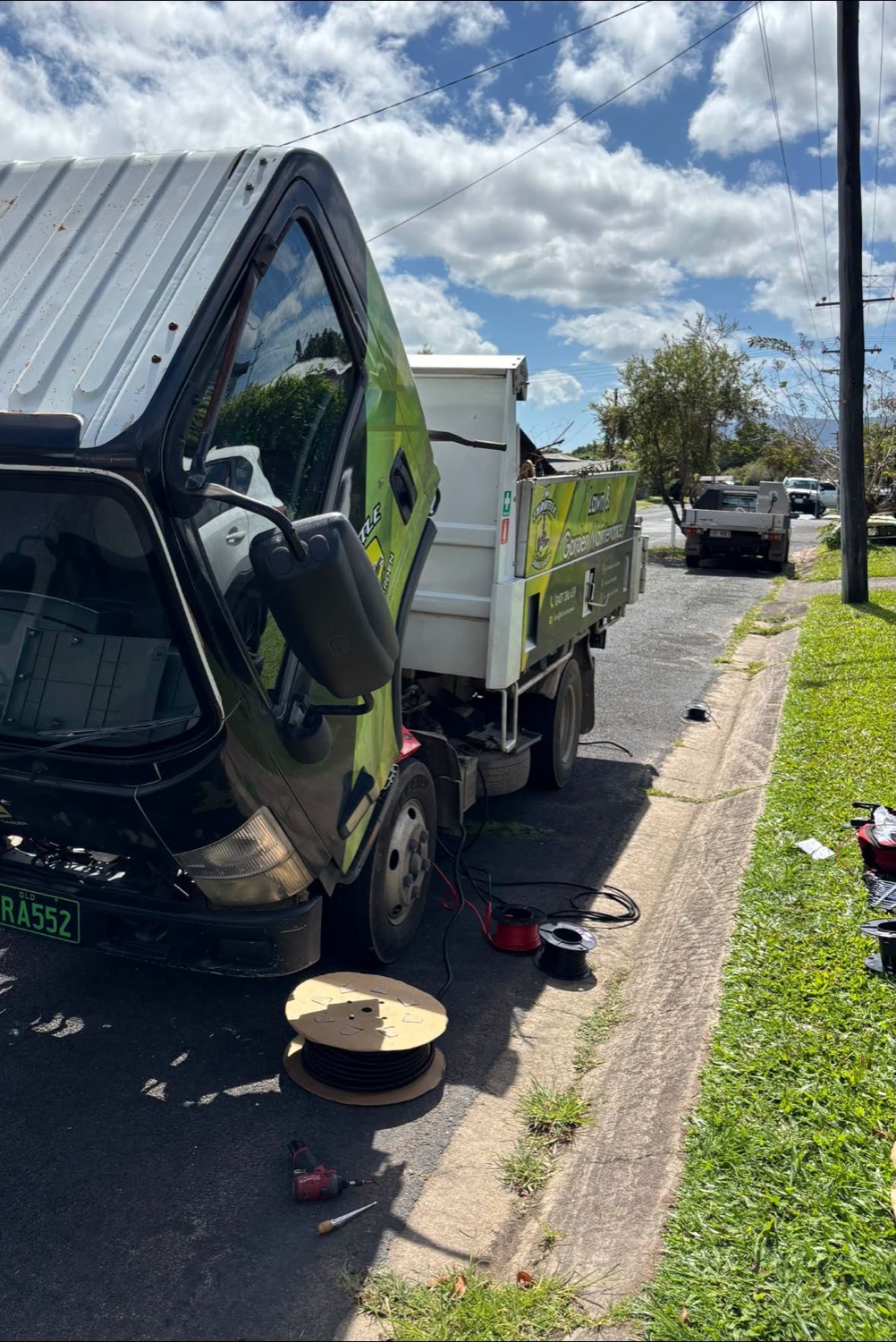 Isuzu truck at a mobile installation