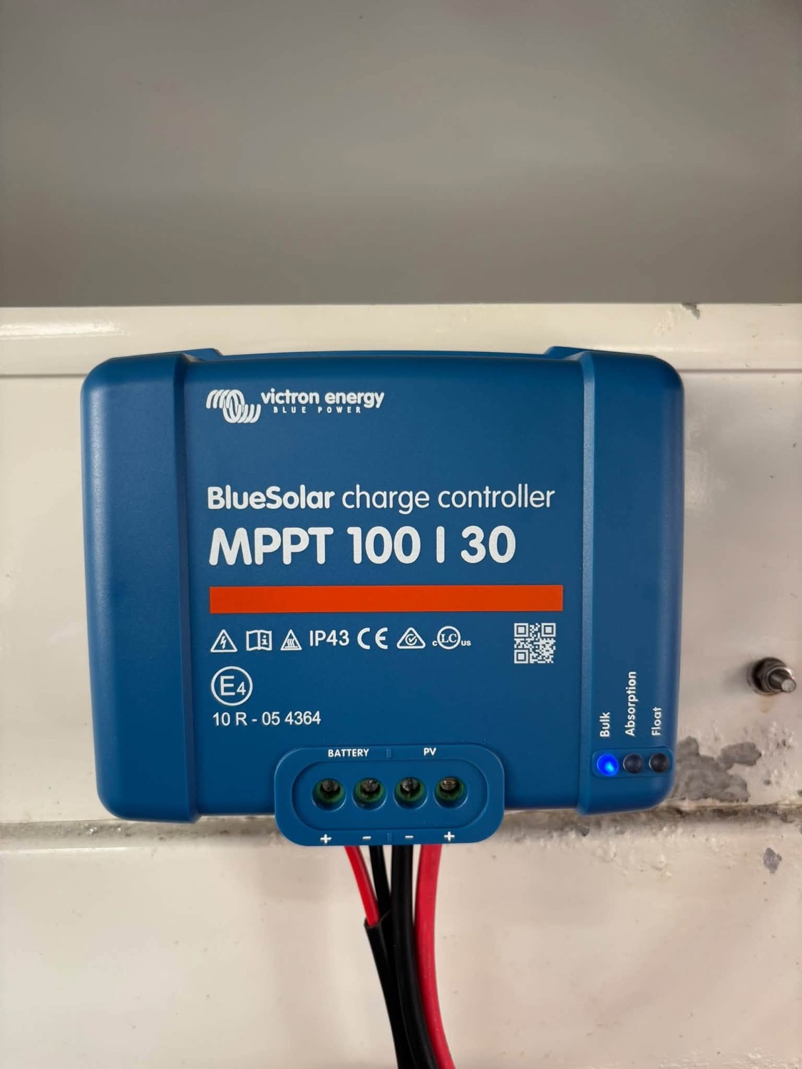 Victron solar regulator after installation